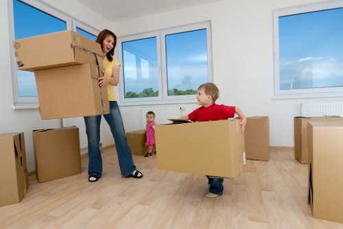 Unpacking boxes and setting up a new Brompton property