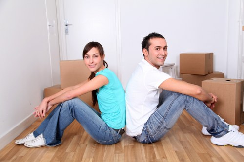 Small removal van for furniture and box transport in Brompton