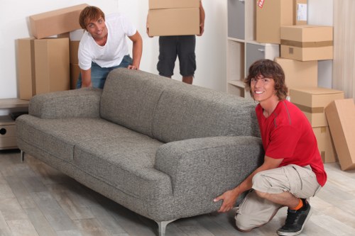 Professional packing and furniture handling during an office move